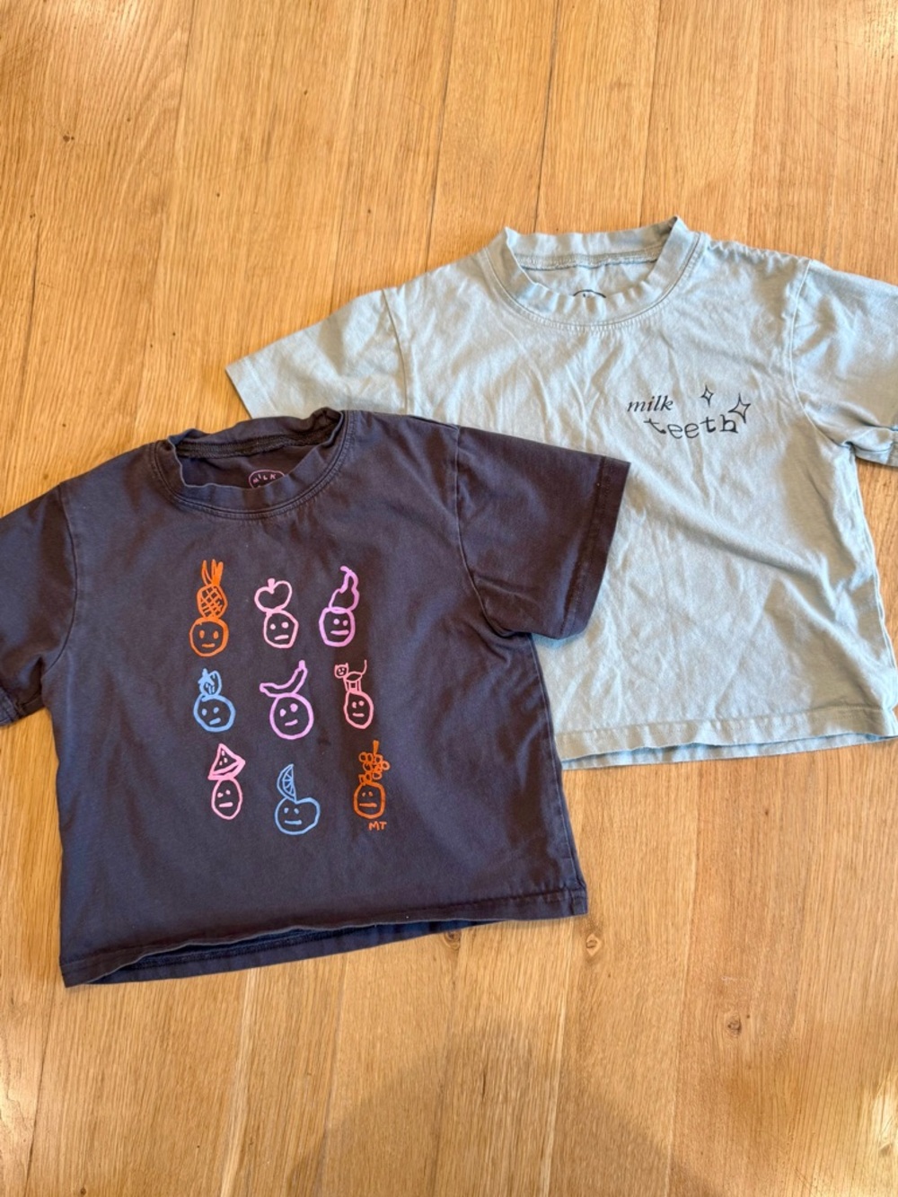 Milk Teeth Short Sleeve x2 Tshirt Bundle Toddler 2-3 yr